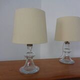 Glass table lamps by Michael Bang for Holmegaard, 1970s, set of 2.