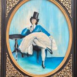 Oil on cardboard ' the amazon ́