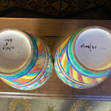 Pair of colorful vases