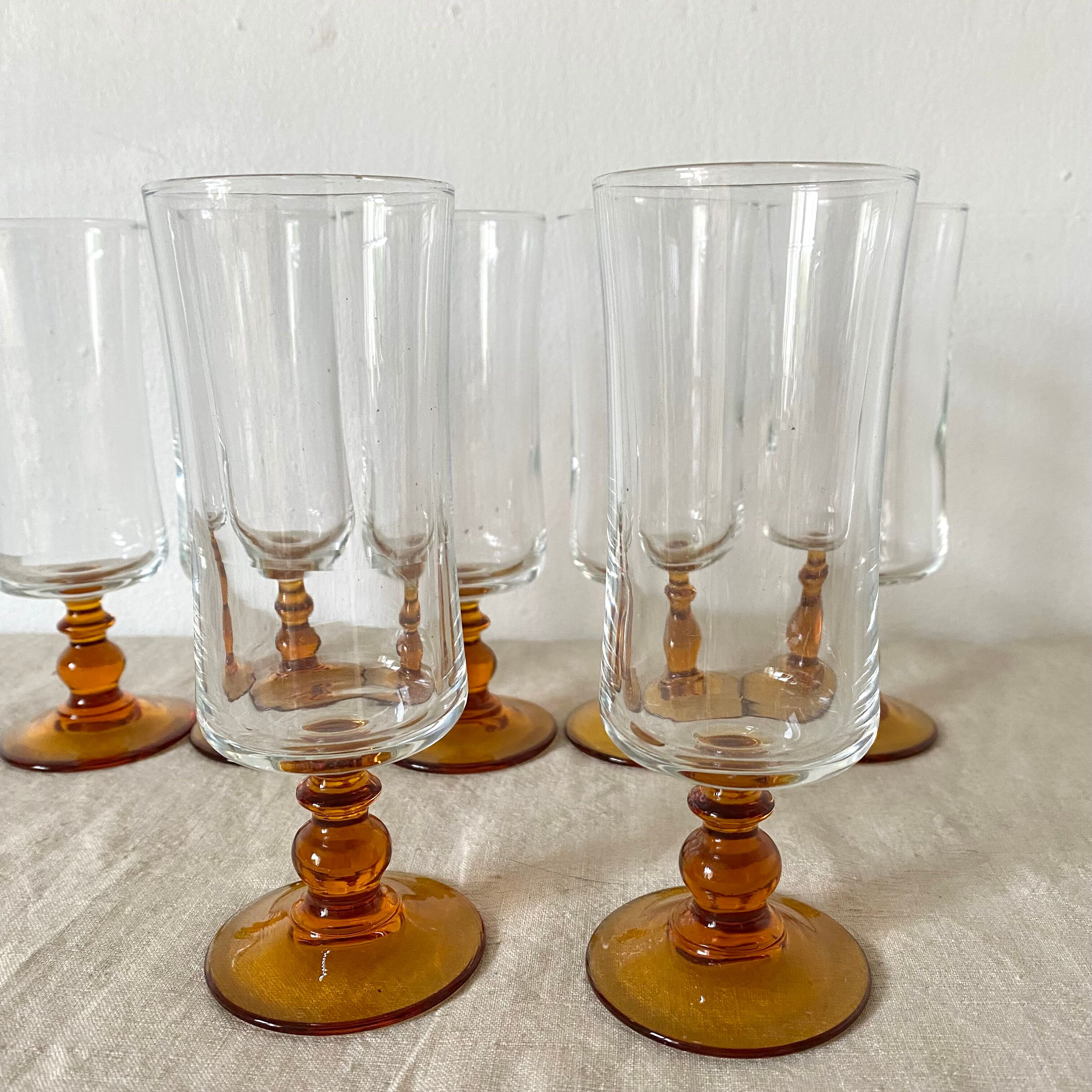 Vintage champagne flutes