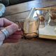 7 smoked cups – amber brown, 70s spirit