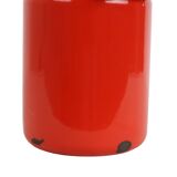 Red Vintage Milk Jug With Lid Enamel Rustic Rural