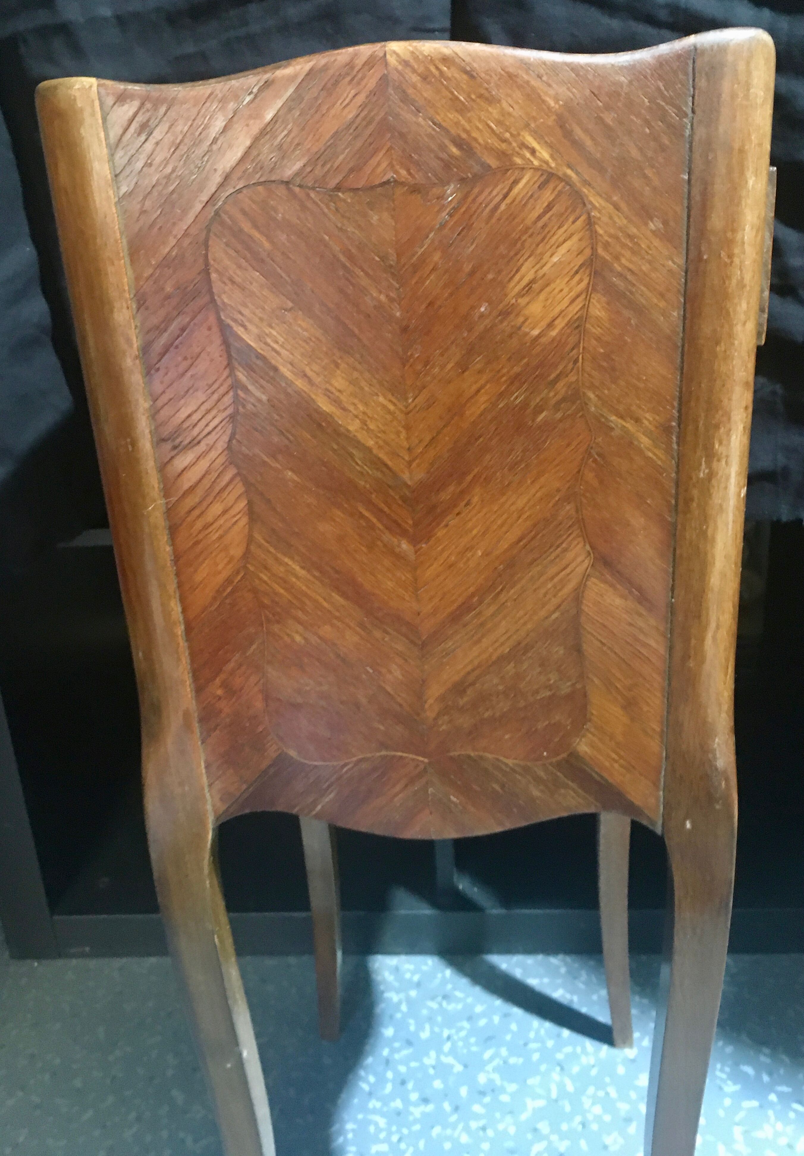 Bedside table in marquetry