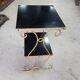 Small 2-tier metal and wooden stand 1960