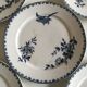 Plates Sarreguemines Hummingbird Earth 19th end railway