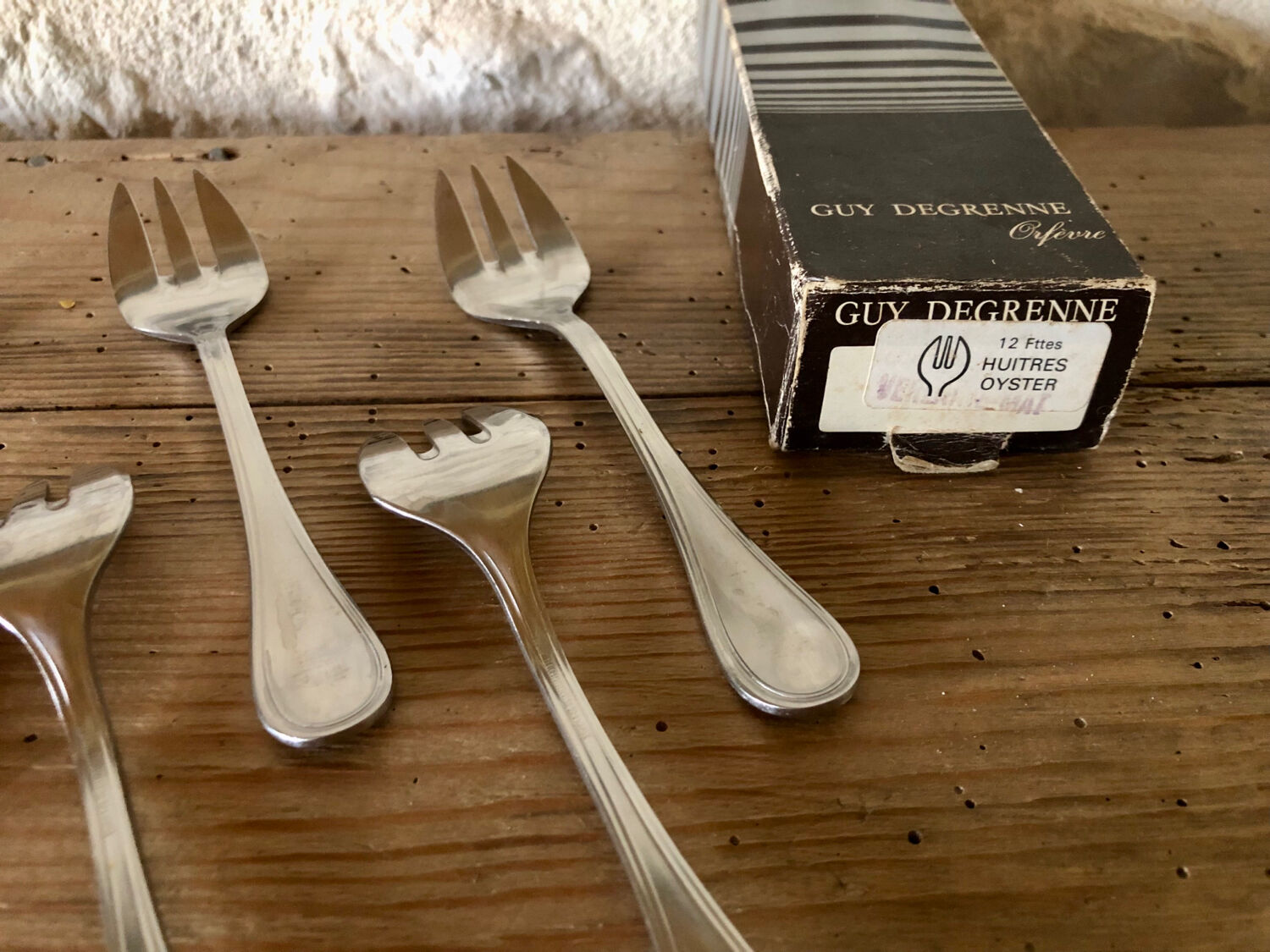 Guy Degrenne oyster forks