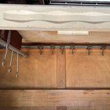 Grande armoire de rangement vintage en bois, années 40-50 – style campagne