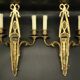 Pair of large wall sconces with bow in Louis XVI style from the 19th century - bronze