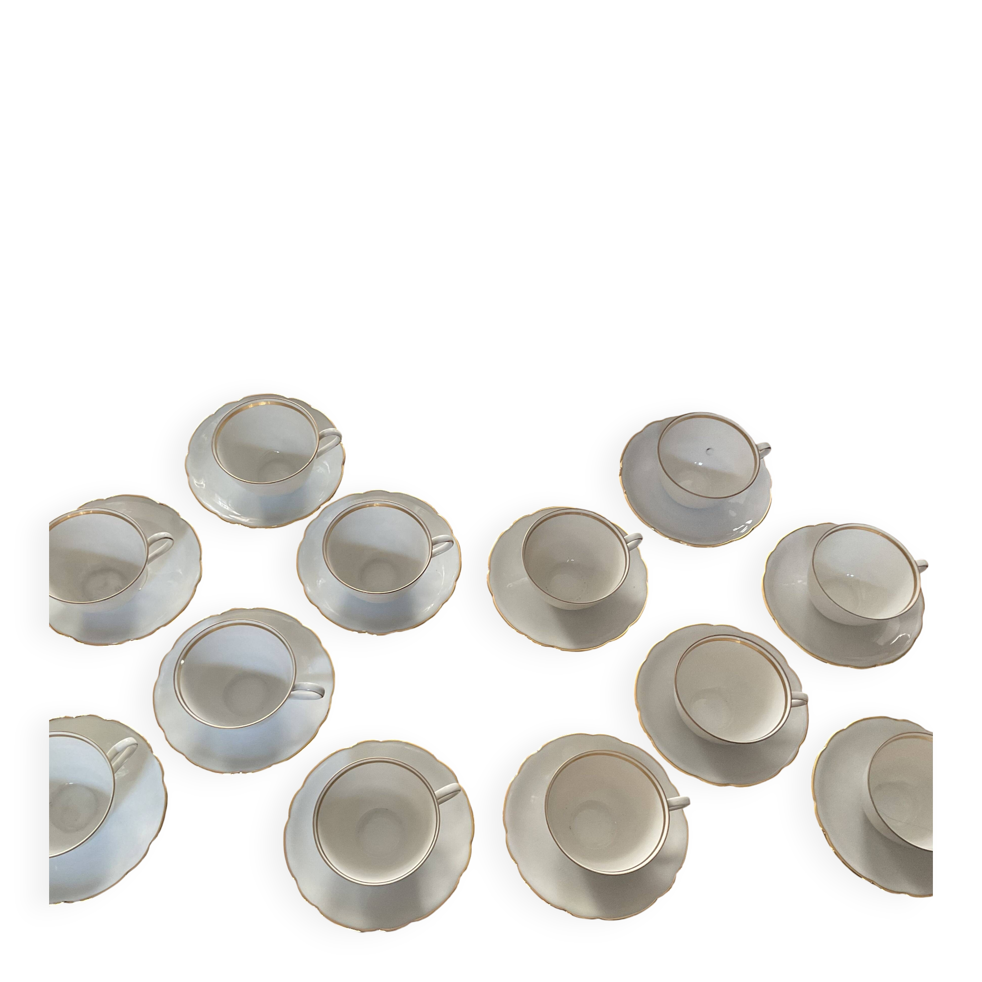 Set of 12 vintage coffee cups and saucers Seltmann Weiden "Pet"