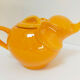 elephant teapot in vintage orange porcelain 80s