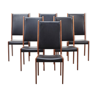 Johannes andersen set of 6 dining chairs for Uldum Denmark 1960s