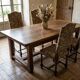 Colonial armchair in solid wood and weaving