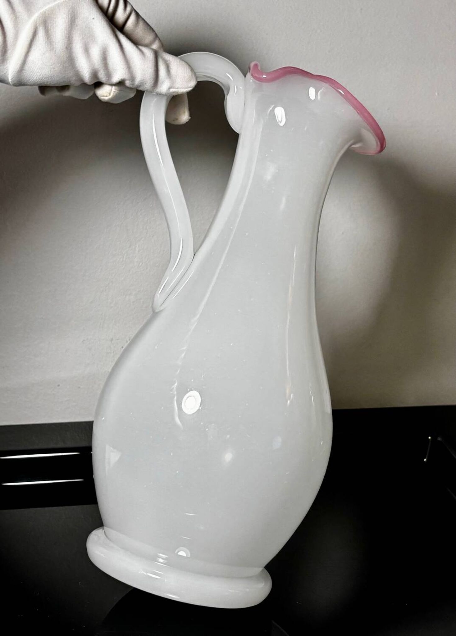 Pichet Opaline Baccarat / Saint Louis 19ème siècle