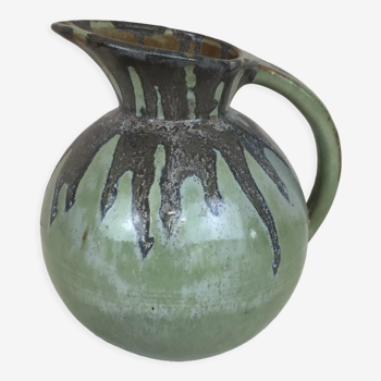 Handmade pitcher in glazed terracotta