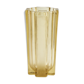 1930 yellow glass vase style Daum