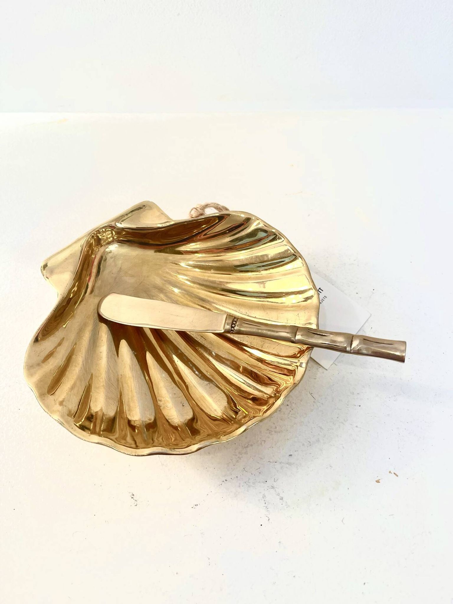 Golden brass butter knife, Hollywood Regency – circa 1970