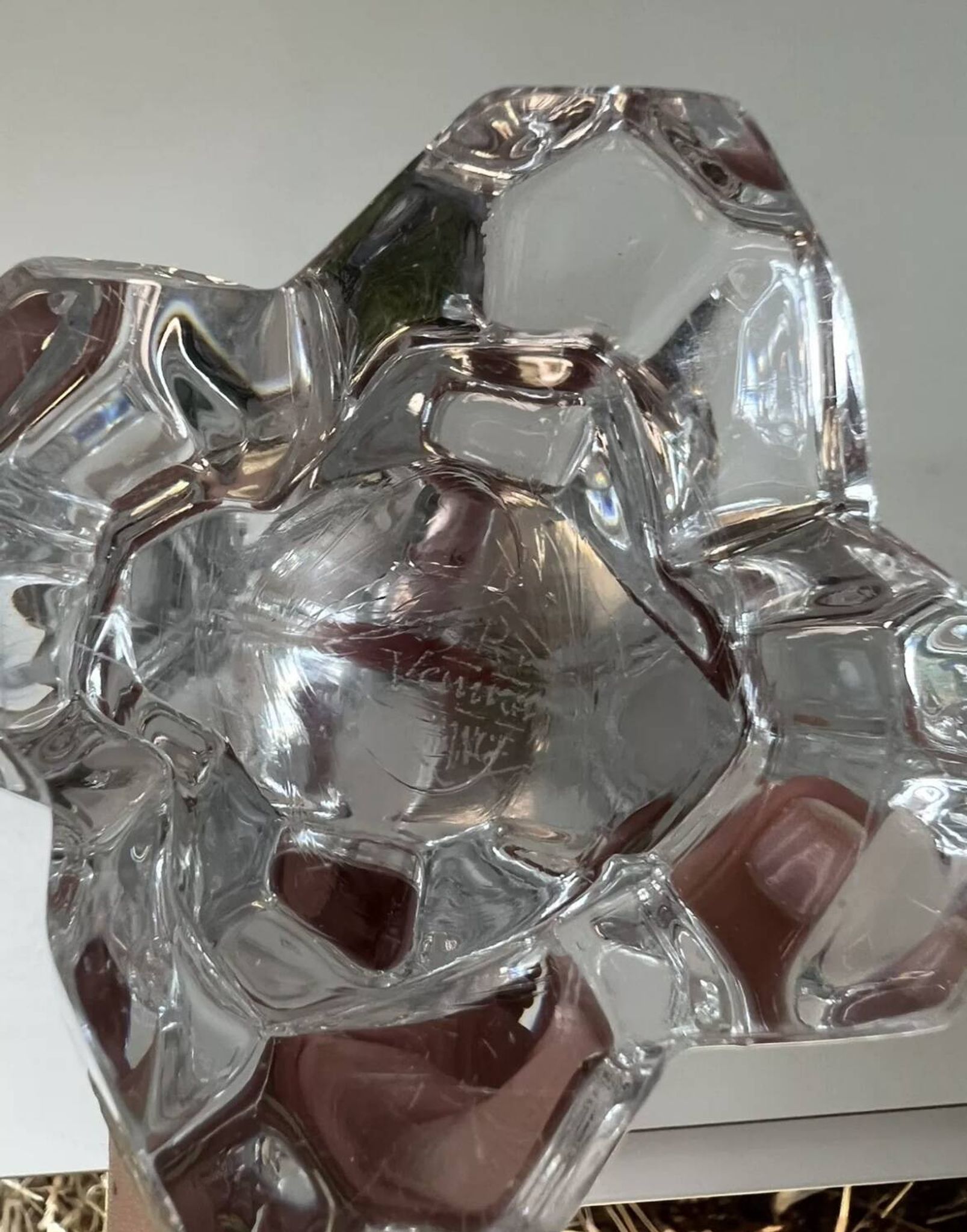 Vannes le Chatel crystal candle holder 1960