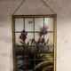 Stained glass "vegetation with irises"