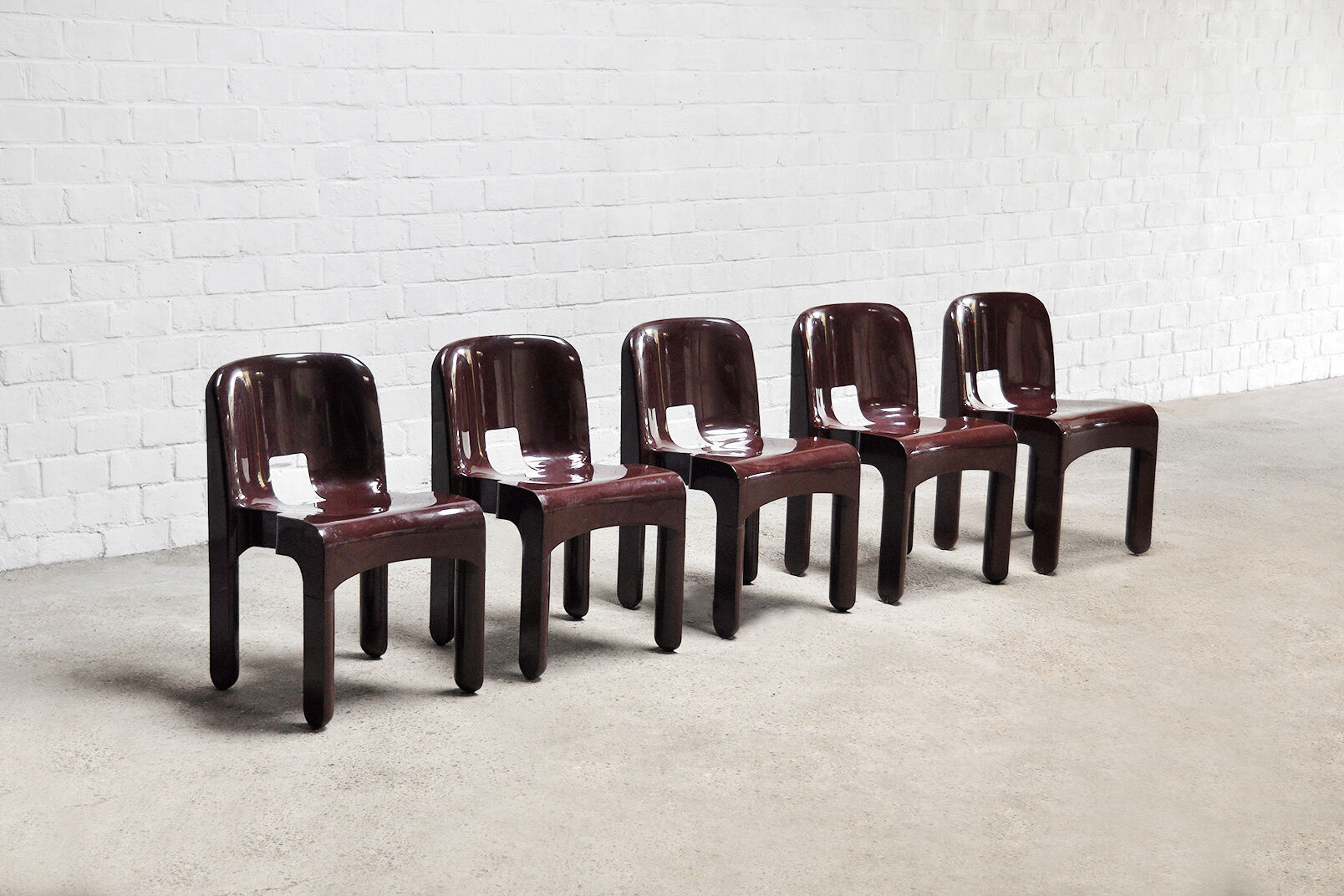 'Universale' Chairs model 4869 by Joe Colombo for Kartell, Set of 5, 1970s