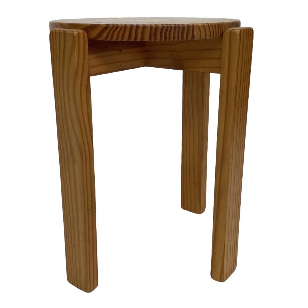 Mid century pinewood stool, minimalistic design  1960s