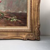 Still life bouquet of flowers oil painting