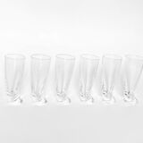6 verres à liqueur 'Touch Glass' par Angelo Mangiarotti pour Cristalleria Colle 1991