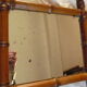 Wood imitation bamboo vintage mirror