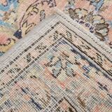 4x8 Pink & Navy Blue Vintage Rug 137x256Cm SK 6302