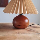 Walnut wood ball lamp