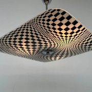 Mid-century design glass pendant by Napako, Czechoslovakia, 1970s.