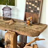 Old wooden workbench