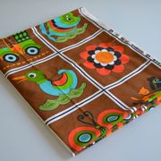 Vintage fabric 1970 70's france 114 / 186 cm
