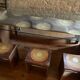 Dining table and 3 Ripples stools by Toyo Ito.