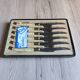 Vintage Box 6 Laguiole Table Knives Ivory Handles Gold Bolsters