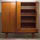 Scandinavian wardrobe 1960 teak 4 doors, 3 drawers, 2keys