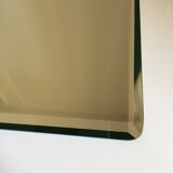 Vintage rectangular bevelled mirror, 1970s - 60x42cm