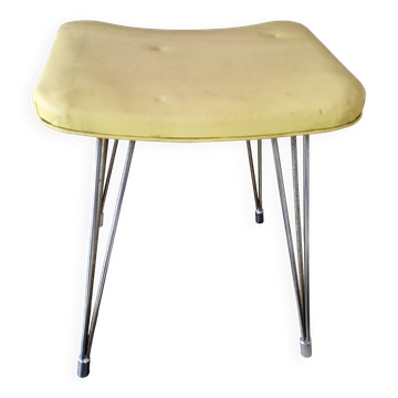 Tabouret en skaï jaune, 1950