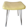Vintage yellow leatherette stool from the 1950s