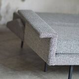 Convertible fabric sofa by Jean René Caillette edition Steiner 1961