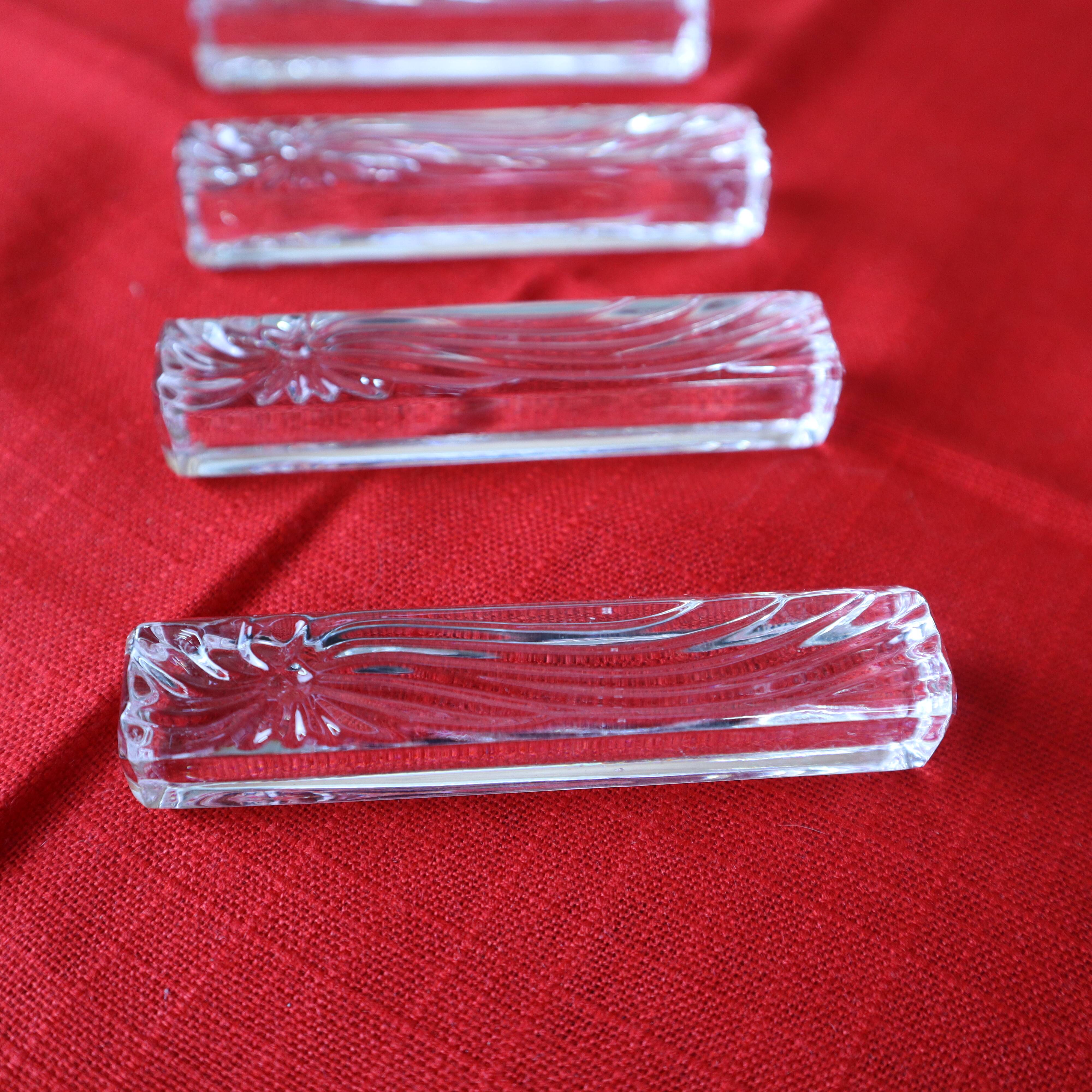 6 knife holders from the vannes le chatel crystal works - france 1765