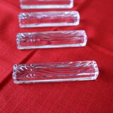 6 knife holders from the vannes le chatel crystal works - france 1765