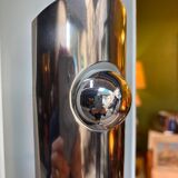 Vintage design floor lamp in chrome and white metal 70'