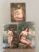Triptych of Impressionist Nudes Oil on Canvas signed G. Cartie