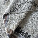 Berber carpet 190x290 cm white colorful patterns