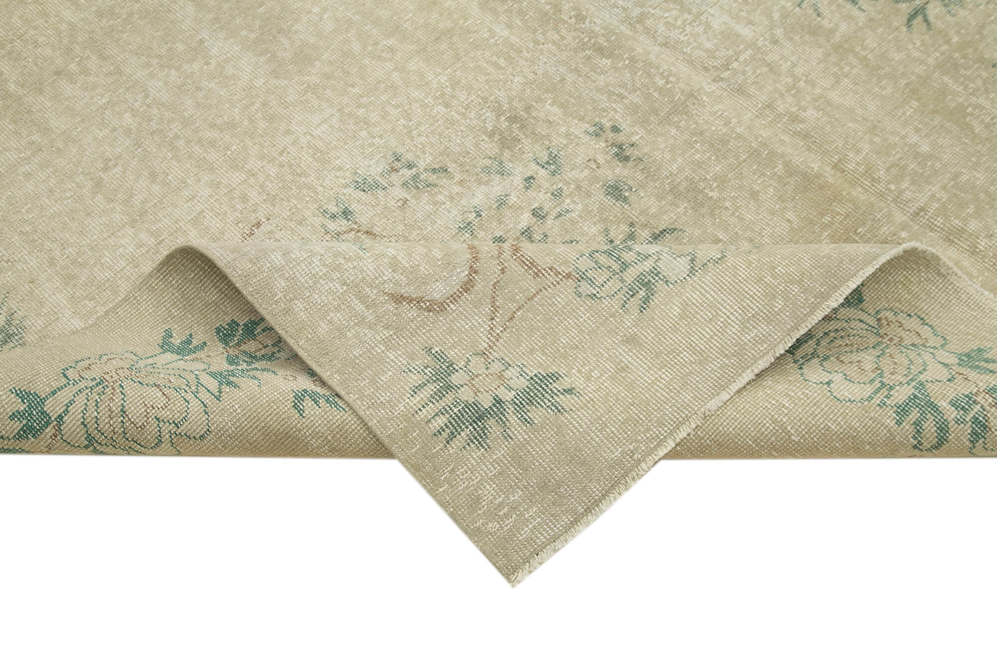 Hand-knotted wool turkish beige carpet 203 cm x 303 cm
