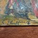 Oil painting on cardboard