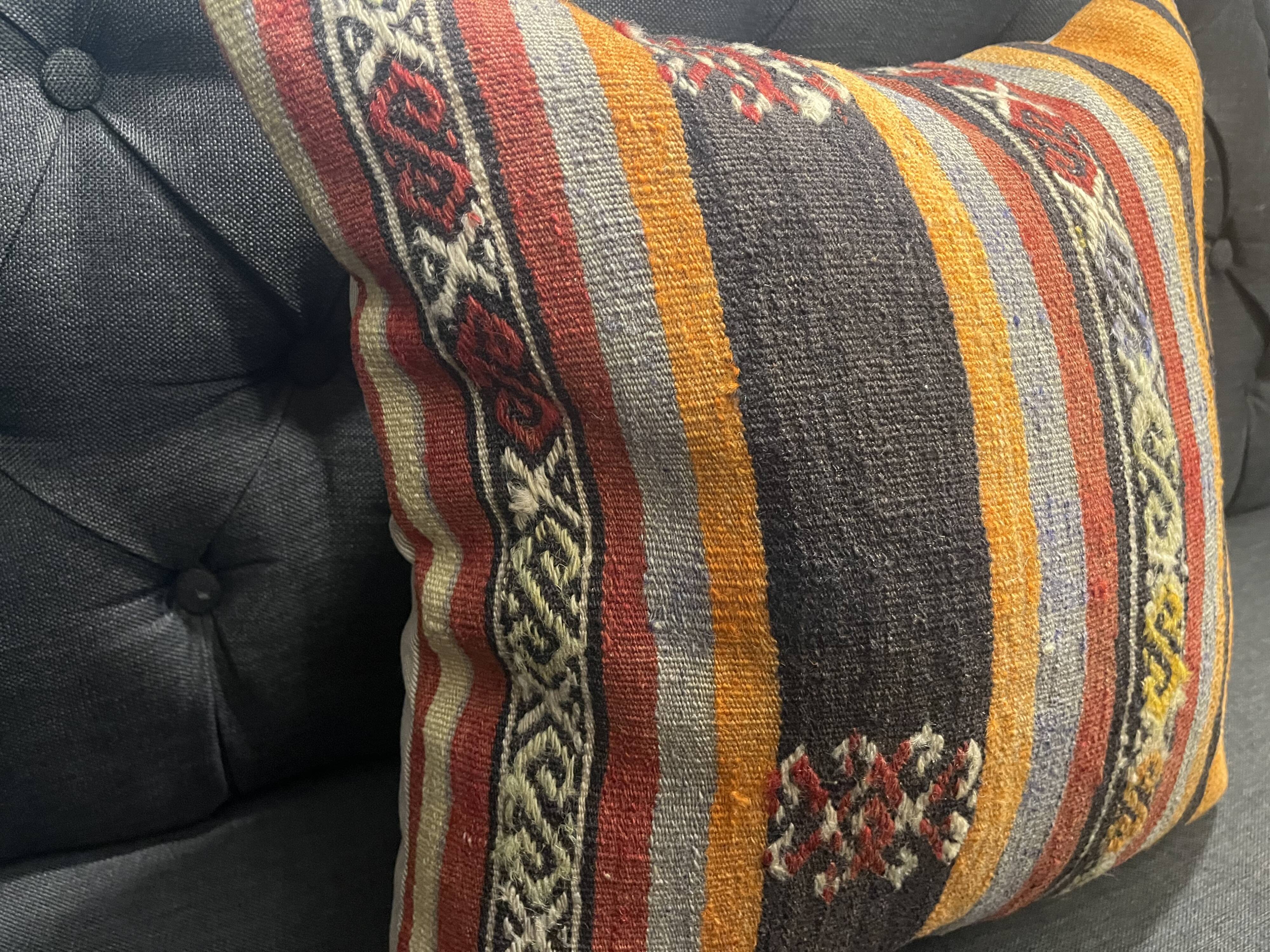 Hand woven vintage pillow cover