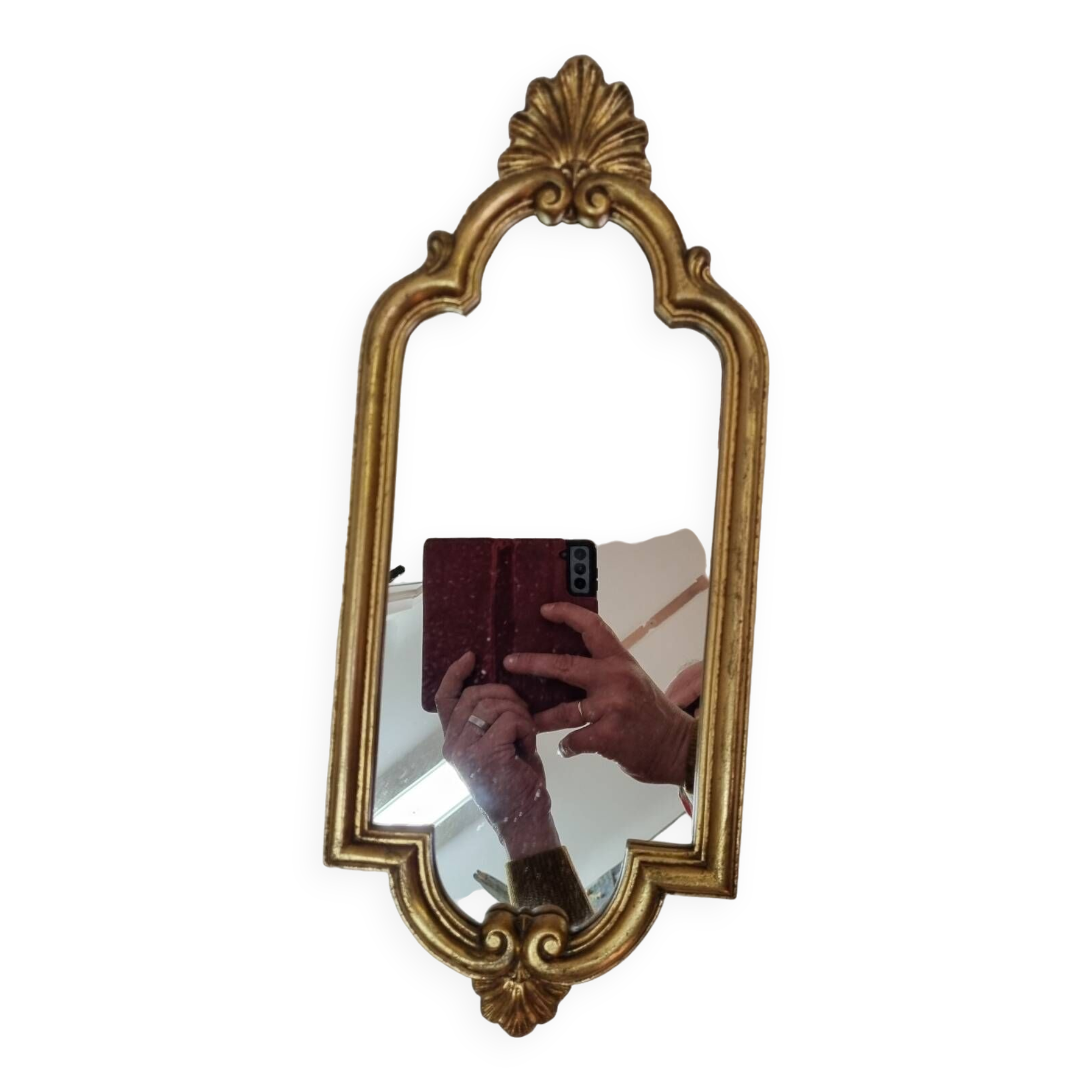Louis XV mirror Gilded wood 42x18cm