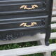 Louis XV style black commode with natural wood top – 3 drawers
