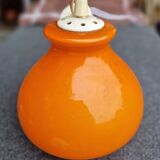 Orange opal glass pendant light from the 70s